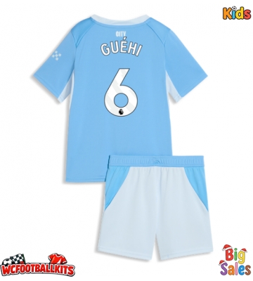 Manchester City Marc Guehi #6 Replica Home Stadium Kit for Kids 2026-27 Short Sleeve (+ pants)